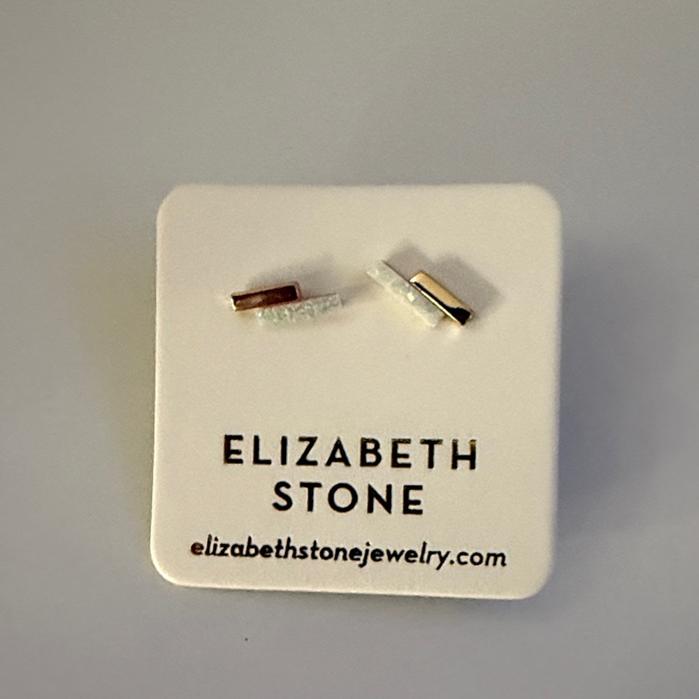 Gold and Silver Bar Earrings